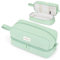Yoeege Federmäppchen, Federmäppchen groß ästhetisches Federmäppchen für Studenten, Mädchen, Erwachsene, Frauen, Schule, Schreibwaren, Büro, Aufbewahrung, Make-up-Tasche, Grün, U49YX003G