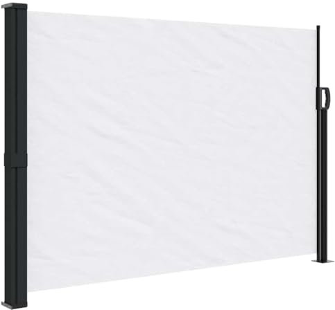 vidaXL Auvent latéral rétractable Blanc 140x600 cm, écran d’intimité de Jardin, Brise-Vue de Balcon, écran d'extérieur, Brise-Vue d'extérieur