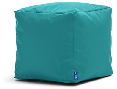 Bruni Sitzwürfel Cubo in Lichtblau – 40x40x40 cm Sitzhocker aus Deutschland, Indoor- & Outdoor-Sitzcube, Fußhocker und Bodenkissen