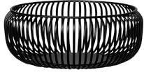 Blomus -LITO- Bowl | Obstschale aus hochwertigem Stahl | Dekoschale mit Streben in Schwarz | Größe M | 9,5H Ø 25 cm