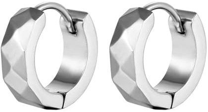 Creolen Edelstahl, Creolen Herren Silber 4X9mm Reifen Ohrringe Damen 9 x 4 mm