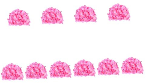 SUPVOX Lot de 10 Bonnets De Bain Élastiques en Nylon À Motif Floral pour Filles Et Femmes