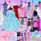 MEIRRAI Modedesigner Set für Mädchen mit Stoff, 500-teilig Kreatives Nähset Kinder mit 4 Mannequins, Bastelset Lernspielzeug Weihnachten Geschenke für Basteln 6 7 8 9 10 11 12 Jahre +