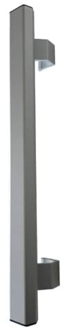 Homewell Poignée bâton maréchal - Montage traversant ou non traversant - Compatible portes PVC, bois et acier - Visserie Incluse (Anodisé argent, 50 cm)