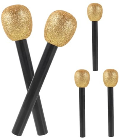 Alasum 5pcs Microphone Party Props Fake Toy Microphones Simulation Props for Birthday Party Cosplay Events