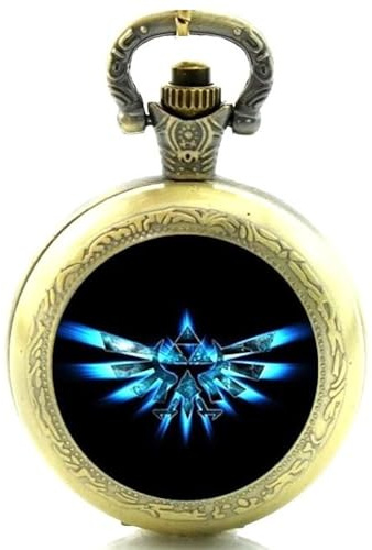 Cymru Apparel Gift Boxed Legend Of Zelda Triforce Quartz Pocket/Necklace Watch