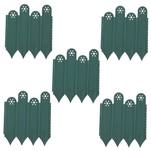SOIMISS 5pezzi Recinzione Da in Plastica Bordatura Per Aiuole e Paesaggistica Recinzioni Decorative Per Staffe Angolari Per Bordure Da