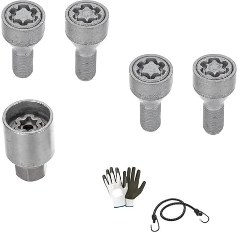 BULLONI ANTIFURTO STARLOCK CON CERCHIO IN ACCIAIO BULLONE AUTO COMPATIBILE CON FORD Fusion, Focus, Focus Multispazio, C-Max, Fiesta, Escort, Orion, Kuga, B-Max dal HA/E KIT 4 BULLONI +1 CHIAVE