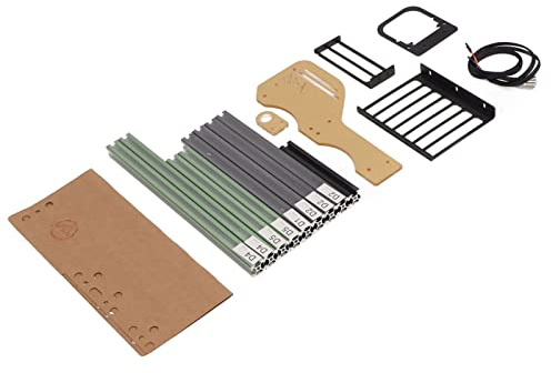 Rosvola Computer-Open-Case-Halterung. Hervorragende Wärmeableitung für DIY-Gaming-Setup. Vertikaler Aluminiumrahmen (Grün Schwarz)