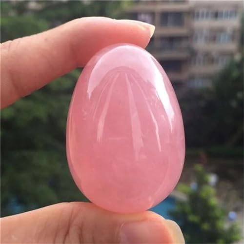 Beautiful Rose Quartz Crystal Egg Ball Magic (Size : M 40x30mm)