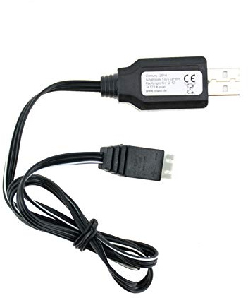 efaso 7,4V USB-Ladekabel - Passend für RC Akkus - z.B. Feilun FT009 FX052 FX060 FX066 FX067C FX078, WLToys 12428 12428-B A949 A959 A969 A979 A959-B A969-B A979-B F959, MJX F45 F49 T40C, Hubsan 501S