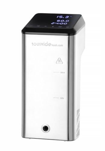 HENDI iVide Sous-Vide Stick, Sous Vide, Temperatur 5°C-99°C, Genauigkeit 0,07°C, WiFi Steuerung, Beste Leistungen bei bis zu 80 Liter, 230V, 2200W, 130x145x(H)330mm