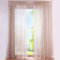 SIMPVALE 2er Set Vorhang durchsichtig Einfarbig Voile-Vorhänge mit Schienenhaken für Gardinen Schlafzimmer Wohnzimmer Balkon, Hellbraun, 140X225 cm
