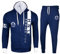 GUBA® Kinder-Trainingsanzug für Jungen, Mädchen, HNL-Projektion, Hoodie und Hose, Jogginganzug, 2-13 Jahre Gr. 9-10 Jahre, navy