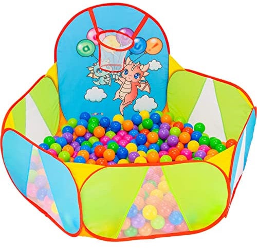 NUBUNI Piscina de Bolas : Piscina Infantil : Piscina Bolas para Parque Infantil : Piscina Bolas Bebe : Parque de Bolas : Mini Canasta Baloncesto Habitación C