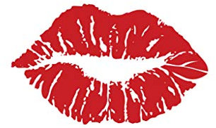 inking house Set of 2 X Lips Iron on Screen print Fabric Applique machine washable transfer kiss