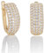 namana Gold Creolen für Frauen, vergoldete 925 Sterling Silber Reifen-Ohrringe für Damen mit Cubic Zirkonia Edelsteinen. Goldene Huggie-Ohrringe in Sterling Silber mit Geschenkbox