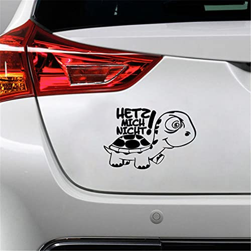 Aufkleber Turtle Schildkröte Autoaufkleber hetz mich nicht Car Sticker Schwarz