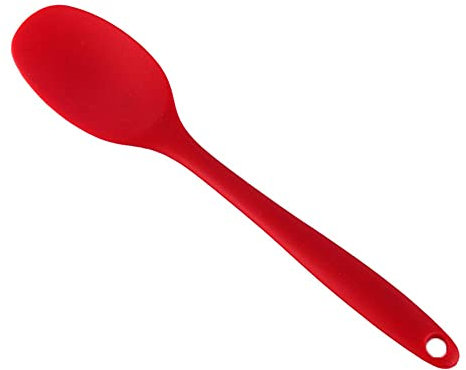 XinYuan Löffel Home Use Große Silikon Lange Griff Löffel High Grade Mischpfanne Kochen Küche Suppe Löffel Geschirr Geschirr Küche Essbar Bestecksets (Color : Red)
