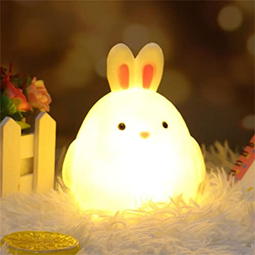 Cute Night Light Kids Lamp, Portable LED Animal Silicone Lights, Nightlights for Childrens Nursery Toddler Newborn Bedroom Bedside Kawaii Room Decor Gifts
