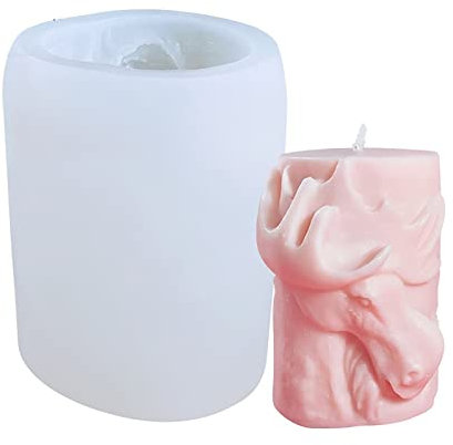 Stampo a forma di cervo stampo per candele a forma di cervo stampo in silicone per candela cervo stampo in silicone animale 3D stampo in silicone per cartoni animati stampo in resina epossidica stampo