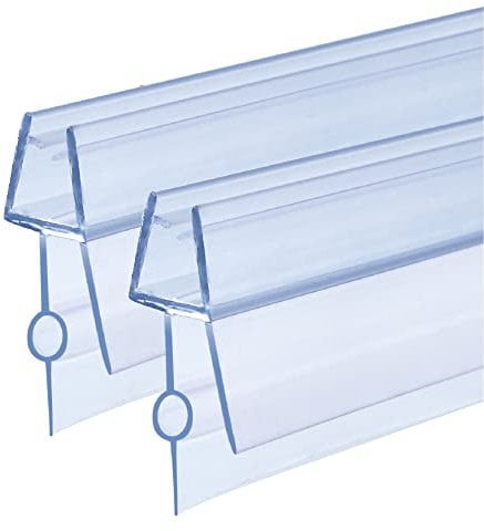 KOOBON Ersatzdichtung 2x 80cm Duschdichtung Dichtung Duschtür für 4mm/ 5mm/ 6mm Duschleiste Glastür Bodendichtung Schwallschutz Spritzschutz für Duschkabine Duschwand Badewanne Glas mit Wasserabweiser
