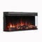 BALDERIA Athena 44 Elektrokamin - Elektrischer Einbaukamin mit Heizung - realistischer 3D-Flammeneffekt, integrierte Knisterfunktion, LED-Beleuchtung, Fernbedienung, Timer, Thermostat - Schwarz