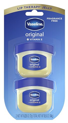 Vaseline Lip Therapy 2 Pack Original Mini For Dry, Chapped Lips Hydrating Lip Balm 0.5 oz