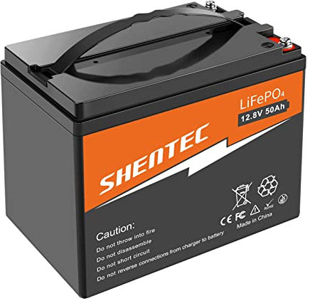 Batterie LiFePO4 12V 50Ah avec protection BMS et 3000 cycles, batterie lithium 12V à décharge profonde pour camping-car, système solaire, bateau, maison, kit panneau solaire, camping