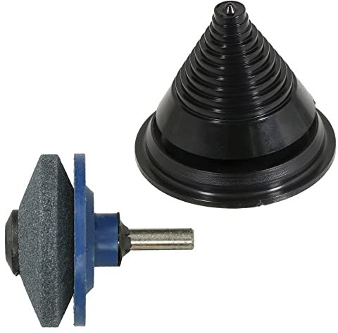 Spares2go Blade Balancer Cone for Lawnmower Brushcutter + Sharpener Attachment