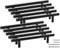 Neuhall 10 x Möbelgriffe schwarz matt 192mm echt Edelstahl Ø10mm Küchengriffe Schrankgriffe Bad Möbel Wohnzimmer Möbel Stangengriffe Relinggriff Schränke Sideboard Schubladengriffe inkl. Schrauben