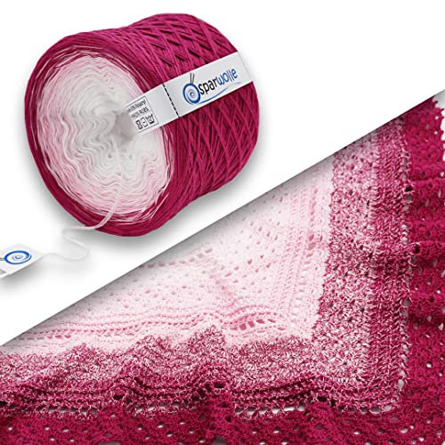 BOBBEL Sondereditionen, Farbverlaufsgarn 267g 4-fädig 1000m zum Stricken und Häkeln, Garn, Wolle, Yarn for knitting and crocheting (Magnolienblüte - 076)