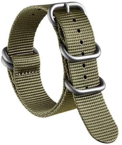AIYIRUO NATO Uhrenarmbänder Nylon G10 Premium Ballistic Multicolor Ersatzuhrenarmbänder mit Silber Edelstahlschnalle Watch Strap für Männer Frauen 18mm 20mm 22mm 24mm