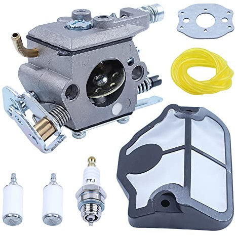 Gubeter Kit de carburateur, pour tronçonneuse Husqvarna 36 41 136 137 141 142, remplacer OEM pour 530071987 530019172 530035482, remplacer pour Zama C1Q W29E
