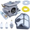 Gubeter Kit de carburateur, pour tronçonneuse Husqvarna 36 41 136 137 141 142, remplacer OEM pour 530071987 530019172 530035482, remplacer pour Zama C1Q W29E