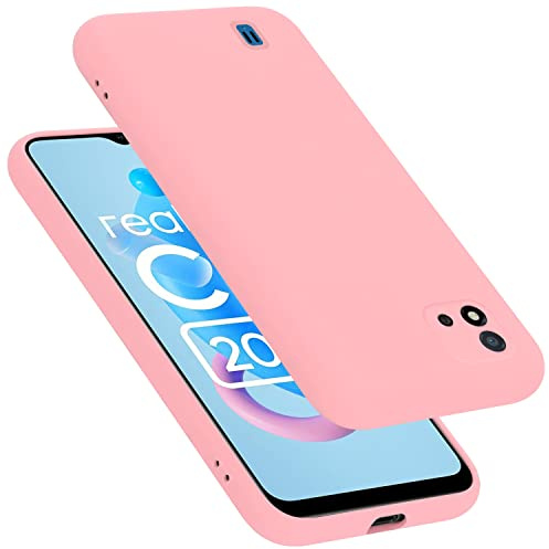 Cadorabo Hülle kompatibel mit Realme C11 2021 Hülle Silikon Handyhülle für C11 2021 Case aus flüssigem Silikon- Kratzfeste und stoßfeste dünne TPU Schutzhülle - Liquid PINK
