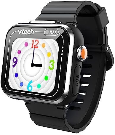 Vtech KidiZoom Smart Watch MAX in Schwarz – Kinderuhr mit Duokamera für Fotos und Videos, zahlreichen Spielen, abwechslungsreichen Funktionen u. v m. – Für Kinder von 5-12 Jahren