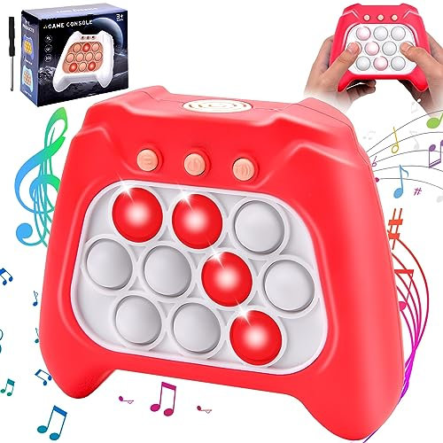 Pipihome Quick Push Fidget Toy, Pop it Elektronisches Spiel, Pop it Spielzeug, Puzzle Plopper Reise Spielzeug, Plopper Spielzeug für Kinder & Erwachsene, Angst Relief Autismus for ADHS Squeeze Toys