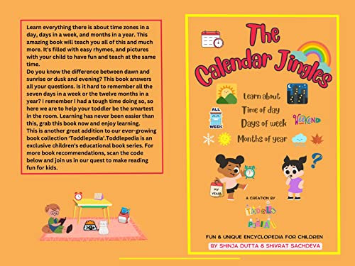 Calendar Jingles: Learn about: time of day, days of week, months of year (Toddlepedia: The Jingle Series) (English Edition)