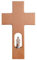 Kaltner Präsente Geschenkidee - Kreuz Wandkreuz Kruzifix aus Buche Holz 20 cm für die Wand mit Heiligenfigur Franz von Assisi