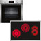 Neff Set BX48P compuesto por B2CCG6AN0 horno empotrado con CircoTherm, 60 x 60 cm, acero inoxidable, N 30 y T18SDH9L0, placa eléctrica autosuficiente, 80 cm, negro, con marco de apoyo, N 70