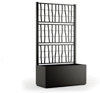 mille idee Fioriera con Spalliera Separe Color Grafite cm. 36x80x140h