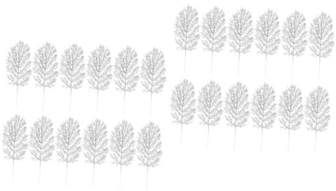 Cabilock STK Christbaumschmuck Künstliche Farne Für Drinnen Weihnachtsgrün Stammt Hausdekorationen Für Zu Hause Kiefernstämme Gold Blatt Schaufenster Silberne Sport Leichter Luxus