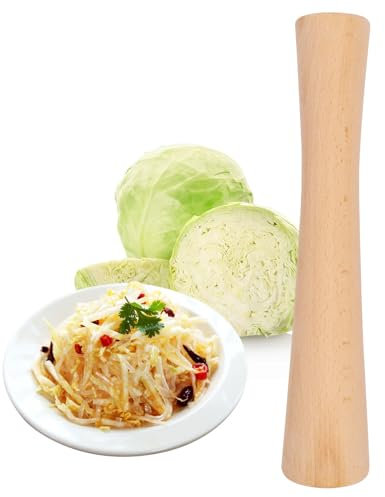 GDFYMI Sauerkraut-Pfünder für Einmachgläser, 1 Stück, Massivholz, Gemüsegärung für Küchenhammer oder Zerkleinerer, Fleischklopfer, Holzstößel