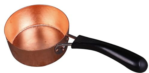 perfk Pot à Lait, Casserole sans Couvercle, Casserole en cuivre, Casserole à Lait pour Faire bouillir Le Camping, Cuisine, ménage