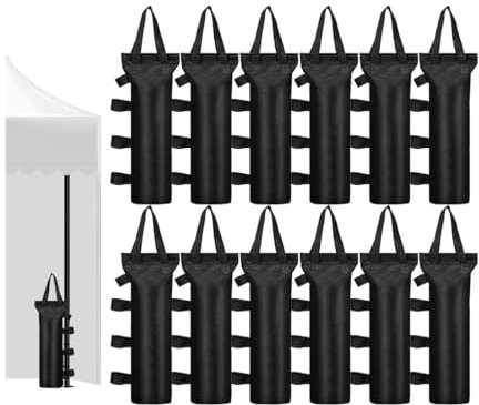 ymzkj Heavy Duty Premium Instant Shelters Gazebo Peso Borse 12 Sacchi di Pesi per Gazebo Sacco di Sabbia Supporti per Base di Gazebo e Tende Padiglione Gazebo tendone Rinforzo