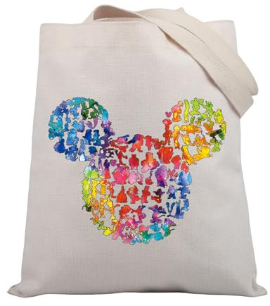 PLITI Cartoon Mouse Cute Mouse Themed Gifts Tote Bag Fairy Tales Merchandise Vacation Trip Gift Magic Kingdom Gift (Cartoon mouse TGU)