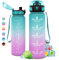 Trinkflasche Kinder 500ml, Trinkflasche mit Zeitmarkierung und Filter, Auslaufsicher Wasserflasche Kohlensäure Geeignet für Fahrrad, Schule, Maedchen, Sport