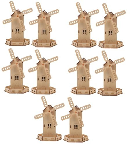 TOYANDONA 10 Sätze Montage Einer Solarwindmühle holzspielzeug Spielzeug für Jungen DIY Solarenergiespielzeug DIY Solarwindmühle Kinderspielzeug Windmühlen-Experimentierset DIY-Vorbau-Kits