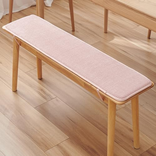AmphaDeco Bankauflage Outdoor, rutschfeste Sitzkissen Bank Sitzpolster Innen, Bankkissen Bankauflage für Terrasse Sitzauflagen Bürostuhl Stuhlkissen Sitzauflage Gartenbank,Rosa,40x150cm